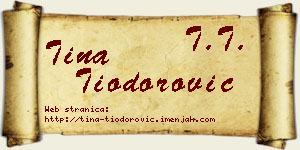 Tina Tiodorović vizit kartica